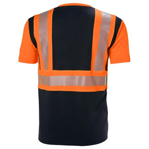 เสื้อยืดนิรภัยแบบสะท้อนแสงสำหรับงานก่อสร้าง แขนสั้น ความปลอดภัยสูง มองเห็นได้ชัดเจน - Product Image 6