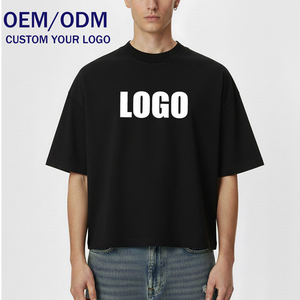 Camiseta Corta Ajustada de Algodón Acanalado para Hombre con Estampado Gráfico, Cuello Redondo, Cuello en V, Manga Raglán - Product Image 1
