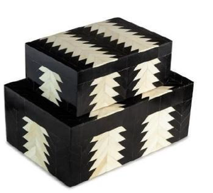 Black and <b>White</b> Premium Bone Inlay Storage Box Handmade Luxury Gift and Jewelry Box - Product Image 4