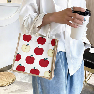 Premium Handmade Jute Zipper Tote Bag with Stylish Design - Product Image 2