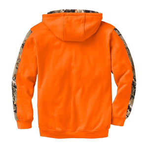 Sweat-shirt à capuche marron pour homme avec imprimé camouflage et panneaux aux manches, coupe classique, décontracté, pour l'automne - Product Image 4