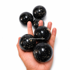 Esfera de Cristal de Turmalina Negra de Alta Calidad, Hecha a Mano por Muntaha, para Sanación y Feng Shui, Escultura Artística Coleccionable, Envío a Todo el Mundo - Product Image 5