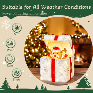 Renna Motorizzata Pop-up da 12 Pollici con 60 Luci LED, Scatola Regalo per Decorazioni Natalizie da Esterno e Figurine Giocattolo - Product Image 6