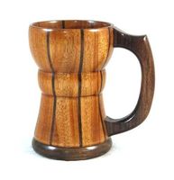 Mug à manche en bois, mug à bière en bois, mug traditionnel en bois, mug de bar en bois, vaisselle en bois