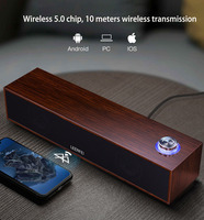 E350MB Enceinte de bureau en bois, barre de son multimédia filaire, haut-parleur audio stéréo à basses profondes pour PC, TV, maison, bureau, OEM