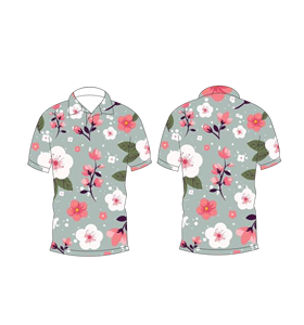 <b>Mens</b> Custom <b>Floral</b> Bird Print Short Sleeve Polo <b>Shirt</b> Casual Summer Resort Wear Manufacturer Supplier - Product Image 6