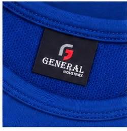 Top Deportivo de Tirantes para Mujer, Estilo Vintage, Color Azul, Cuello Redondo, Bloques de Color, Transpirable, 100% Poliéster, Marca General Industries - Product Image 5