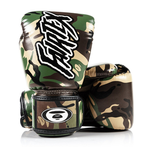 Guantes de Boxeo Muay Thai Fairtex con Diseño de Camuflaje Personalizado OEM, Cierre de Correa Ajustable, Protección UV, Guantes de Boxeo para Sparring - Product Image 1