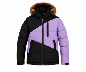 Veste d'hiver matelassée pour homme, marque privée OEM, avec capuche, couleurs et tailles personnalisées, patchs logo, imperméable, tissu ripstop, doublure en fausse fourrure - Product Image 1