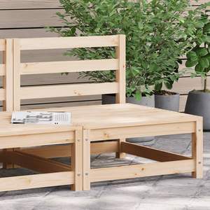 Divano da Giardino Modulare Singolo in Legno di Pino Naturale, Durevole ed Elegante - Product Image 1