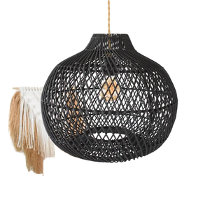 Meilleure vente intérieur suspendu en rotin naturel abat-jour bambou plafonnier suspendu pour salon à la main articles de décoration de la maison - Product Image 2