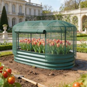 Bac de plantation surélevé vert et jardinière pour filet de jardinage - Product Image 1
