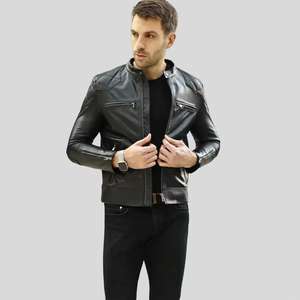 Blouson aviateur en cuir véritable personnalisé de haute qualité, style motard, tendance hiver, coupe-vent écologique, décontracté, classique, style urbain - Product Image 4