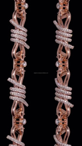 RB Gems สร้อยคอเพชรทรงบริลเลียนท์เคลือบทองคำชมพู  ได้รับการรับรองจาก IGI เพชรเพาะเลี้ยงในห้องปฏิบัติการ  ปรับแต่งได้ตามต้องการ  เงินแท้ S925  ดีไซน์หรูหรา  สำหรับทั้งชายและหญิง - Product Image 3