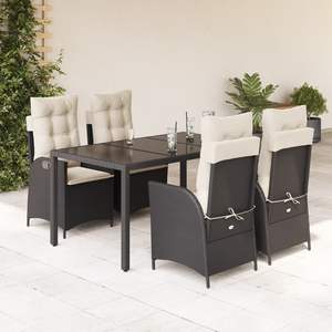 Conjunto de Comedor para Jardín en Negro - Product Image 1