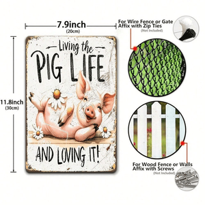 CIFbuy Plaque rustique vintage en aluminium 20,3x30,5 cm pour la maison avec TikTok pour le service de retrait Temu - Product Image 5