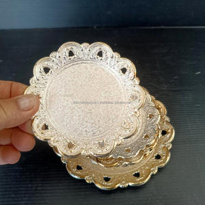 Sous-verres décoratifs de style floral personnalisés Sous-verres et napperons Thé Tasse à café Présentoir Vaisselle Tapis et tampons métalliques Logo personnalisé - Product Image 2