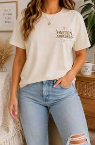 เสื้อยืดผู้หญิงฤดูร้อน ONE TEN Apparels สีกรมท่า ผ้าฝ้ายนุ่ม สวมใส่สบาย แขนสั้น ระบายอากาศได้ดี คุณภาพสูง ปรับแต่งโลโก้ได้ คอกลม - Product Image 4