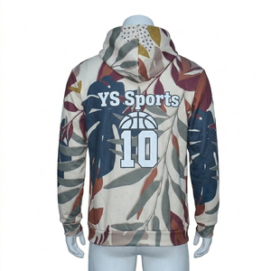 Sweat à capuche personnalisé pour l'hiver, broderie par sublimation, impression intégrale 3D, polaire polyester uni, streetwear - Product Image 2