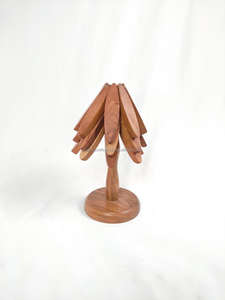 Most Selling Eco-Friendly Modern Placemat Customized Leaf Design Acacia <b>Wood</b> Creative Restaurant Kitchen Hot Pads <b>Trivets</b> 4mm - Product Image 2