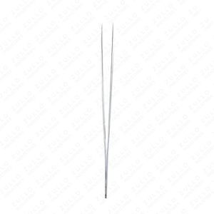 Premium I Shaped Silver Stainless Steel Eyelash Tweezers with Pointed Straight Tips Professional <b>Tools</b> for Lash Extensions - Product Image 3
