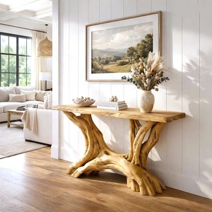 2026 Hot Selling Wholesale New Design Console Table with trunk Legs Long Entryway or Wall Table for Home or Villa - Product Image 5