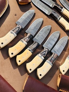 Wholesale Damascus Steel Skinning <b>Knives</b> Set Custom <b>Bone</b> & Wood <b>Handle</b> OEM Manufacturer Fixed Blade <b>Knife</b> Bulk wholesale - Product Image 3