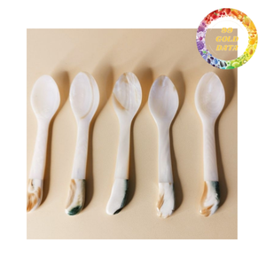Mother of pearl spoon natural shell tableware for dessert tea coffee and dining experience - Product Image 6