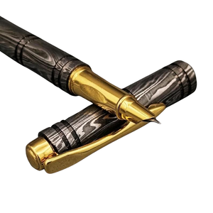 Stylo de luxe en métal avec corps à motifs décoratifs, clip de poche élégant, papeterie de bureau exécutive haut de gamme - Product Image 6