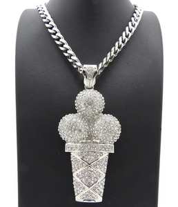 จี้รูปไอศกรีม 3 มิติ แบบสั่งทำพิเศษ ประดับเพชรโมอิสซาไนต์ทรงกลม เงินแท้ 925 เครื่องประดับอัญมณีชั้นดี ของขวัญ - Product Image 5