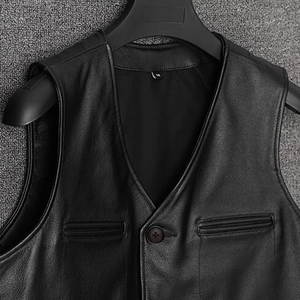 Chaleco de Cuero de Nuevo Estilo al Mejor Precio al por Mayor, Talla Personalizada, Transpirable, el Chaleco de Cuero Más Popular para Hombre - Product Image 5