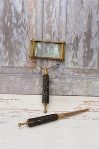Vintage Brass Handheld Magnifying <b>Glass</b> Antique Style <b>Reading</b> Magnifier Decorative Desk Accessory Gift Wholesale - Product Image 3