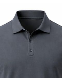 Polo en coton gris anthracite pour homme, coupe classique, manches courtes, vêtement décontracté d'été, logo personnalisé, fabricant OEM, approvisionnement en gros - Product Image 5