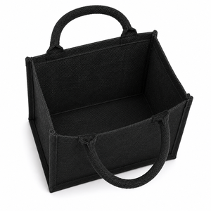 Sac fourre-tout en tissu de jute écologique, Live Simply, choisissez un sac cadeau durable, noir - Product Image 6
