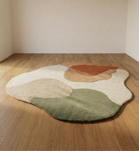 Luxury Modern <b>Abstract</b> Regular Area Rug Soft Hand Tufted Wool Anti-Slip Medium Pile for Living Room Bedroom Decor - Product Image 1