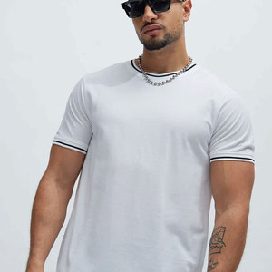 Camiseta de Algodón Oversize de Alta Calidad para Hombre, con Estampado Personalizado, Diseño Desgastado con Lavado Ácido, Hombros Caídos, Transpirable, Tipo Jersey - Product Image 1