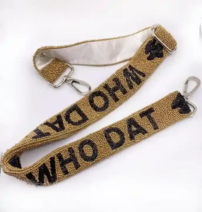 Purple Webbing <b>Strap</b> with GO CATS Raised Text Fashionable Buckle Bag Accessory Trendy Style - Product Image 5