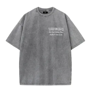 Camiseta Lisa Oversize para Hombre, Algodón Grueso, Impresión Personalizada, Venta al por Mayor, Proveedor de Ropa Urbana 2026 - Product Image 4