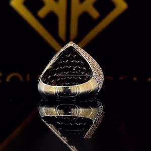 Round Brilliant Cut Moissanite Diamond Heart Shape Engagement <b>Wedding</b> <b>Ring</b> Iced Out Style 925 Sterling <b>Silver</b> Hip Hop <b>Mens</b> <b>Ring</b> - Product Image 5