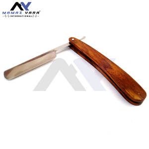 Navaja de afeitar clásica con mango de madera para hombre, herramienta tradicional para afeitado en húmedo, proveedor al por mayor de navajas de barbero - Product Image 6