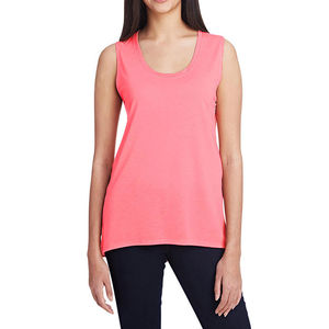 Index Apparel Débardeur noir à col rond pour femme, tricoté, couleur unie, respirant, décontracté, longueur normale - Product Image 2