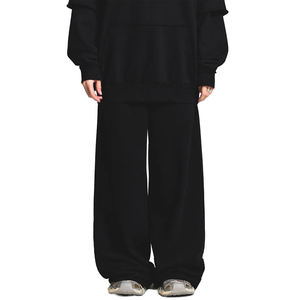 กางเกงขายาวทรงตรงผ้าวูลสไตล์อเมริกันโอเวอร์ไซส์สำหรับผู้ชาย ยี่ห้อ Heavy Waite รุ่นใหม่ ยืดหยุ่นได้ เหมาะสำหรับใส่เล่นกีฬา แฟชั่นแนวสตรีทแบรนด์ดัง ทันสมัย สวมใส่สบาย - Product Image 1