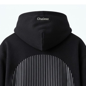 Sudadera con capucha negra para hombre, con cremallera, diseño a rayas, corte holgado informal, 100% algodón, tejido transpirable, para invierno. - Product Image 4