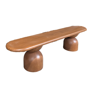 Banc en béton minimaliste, design moderne, mobilier de salon, construction durable en GFRC, imperméable, écologique, salle à manger de villa - Product Image 1