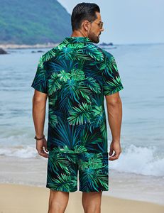 Men Breezy <b>Set</b> Floral Print Short Sleeve Shirt Beach Shorts Matching Holiday Summer Casual Colorful Top top mens twin <b>set</b> - Product Image 4