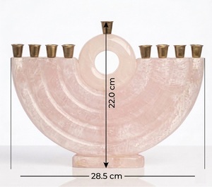 Handmade Luxury Aluminum Menorah-Eco-Friendly Durable 9-<b>Branch</b> Hanukkah Candle Holder Festive Home Decor Judaic Gifts - Product Image 6