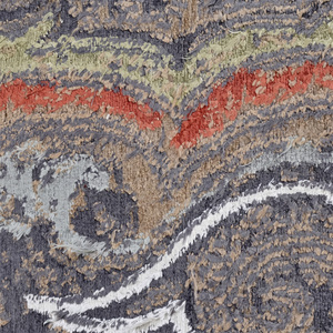 Alfombra DECORDEC de Lana con Medallón Paisley en Gris Taupe, Moderna, Ornamental, Hecha a Mano, Ecológica, Antideslizante, con Detalles en Color Óxido, Oliva y Mostaza - Product Image 4