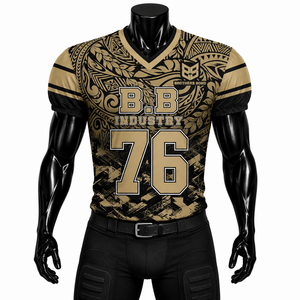 Wholesale Sublimation Printed Polyester <b>White</b> <b>Black</b> <b>Football</b> Jersey Breathable Mesh Moisture Wicking V-neck Short Sleeve Elastic - Product Image 5