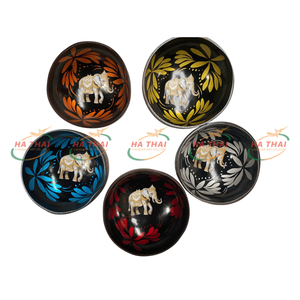 Vente en gros de bols en coquille de noix de coco sur mesure, marque privée, laque, fabricant vietnamien, ODM, OEM - Product Image 3