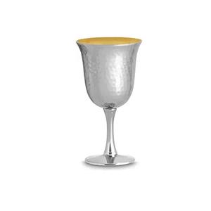 Elegante Juego de Copas Kiddush para Pascua, en Caja de Regalo, Copa de Vino de Metal Plateado Martillado con Posavasos Grabado con Corte Láser, para Bendición del Vino - Product Image 5
